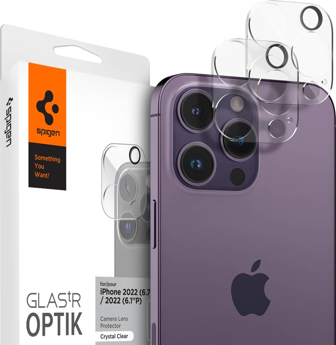 Spigen Spigen Glass tR Optik 2 ks, křišťálově čiré - iPhone 15 Pro/15 Pro Max/iPhone 14 Pro/14 Pro Max