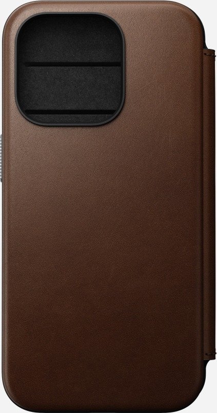 Nomad Nomad Modern Leather Folio, hnědá - iPhone 15 Pro