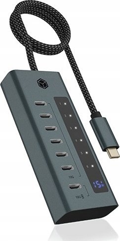 USB HUB Icy Box Hub IB-HUB1457-C31 7portový HUB typu C s 36W PSU