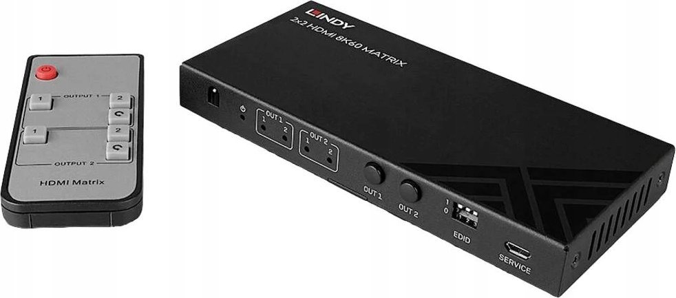 Lindy 2x2 8K60 Matrix HDMI Switch