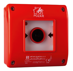 Spamel Ruční požární hlásič A n/t OP1 1NO 1NC 230V OP1-W01-A11-230