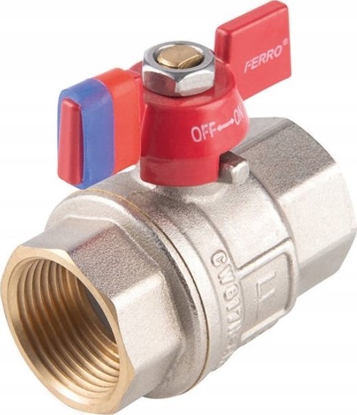 KULOVÝ VENTIL Ferro KFPM1. VODNÍ MOTÝL 1/2   NAKR-NAKR, F-POWER // ZKW-15-WW-M-FER-POWER