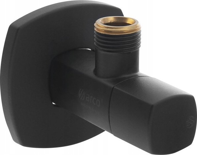 Arco Angle valve Lipstick A80, čierna matná, 1/2 M x 3/8 M [42]
