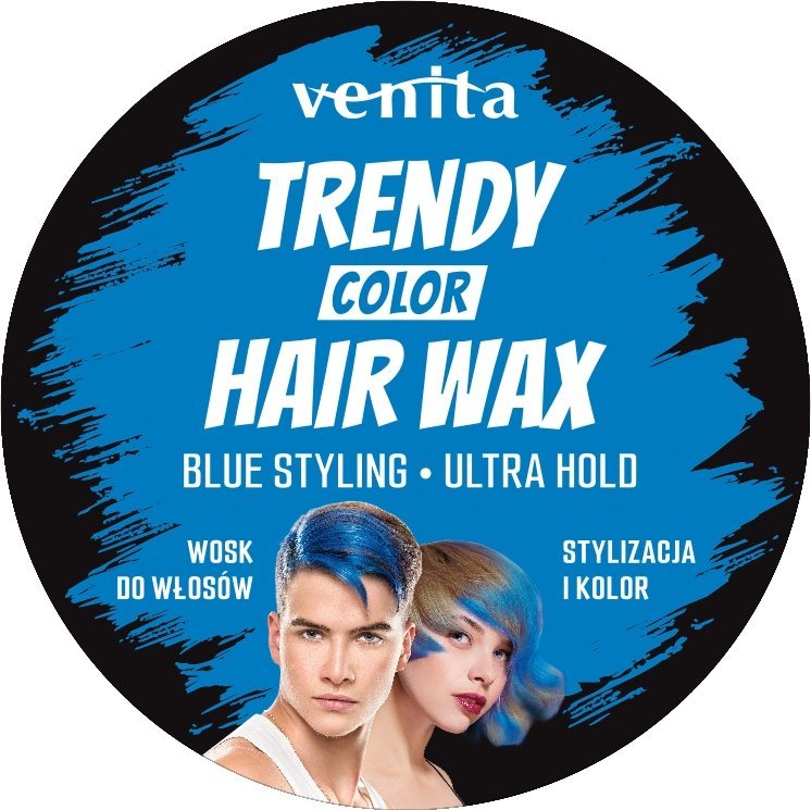VENITA_Trendy Hair Wax Modrý vosk na vlasy 75g