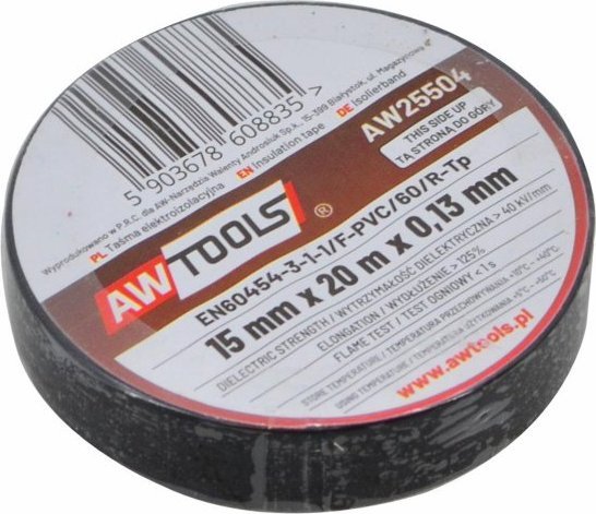 AWTools AWTOOLS IZOLAČNÁ PÁSKA 25mm x 20m ČIERNA