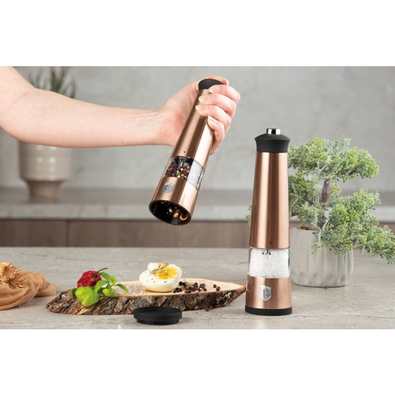 Mlýnek na pepř a sůl elektrický sada 2 ks Rosegold Metallic Line
