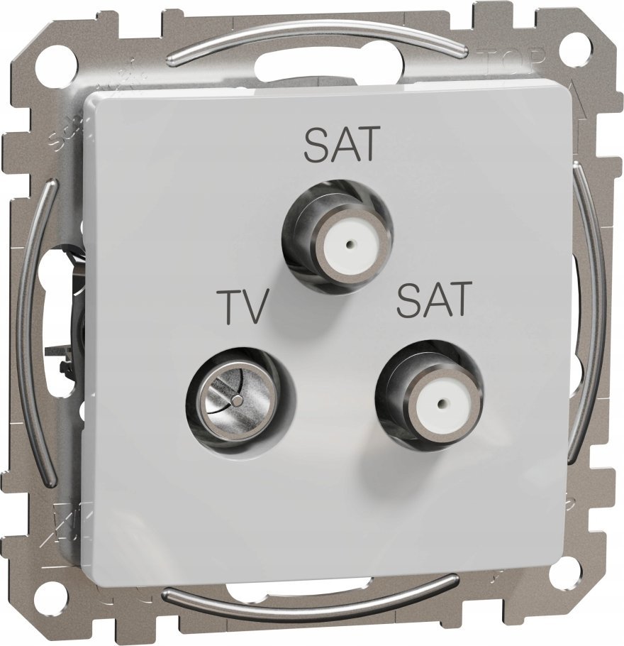 Schneider Electric Sedna Design, TV/SAT/SAT koncová zásuvka (4dB), stříbrný hliník