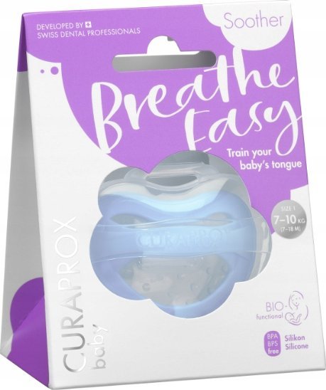 Curaprox Dudlík CURAPROX BABY SOLO BLUE