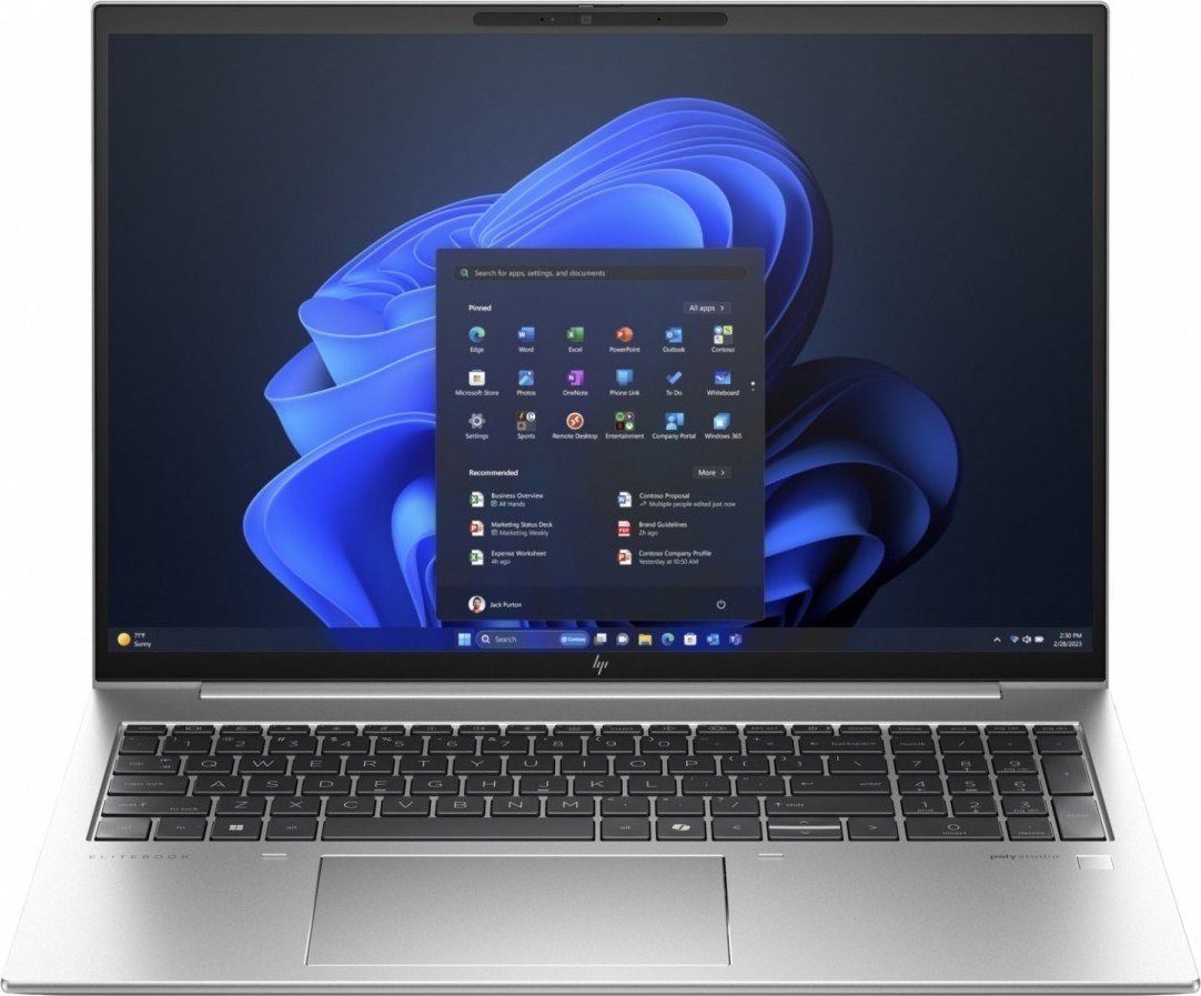 Hewlett-Packard Notebook HP EliteBook 860 G11 s procesorem Intel Core Ultra 7 155U, 40,6 cm (16 ), WUXGA, 16 GB DDR5-SDRAM, 512 GB SSD, Wi-Fi 6E (802.11ax), Windows 11 Pro, stříbrný