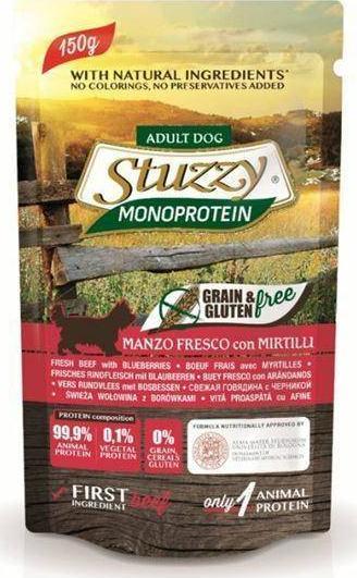 STUZZY Monoprotein Hovězí maso s borůvkami - mokré krmivo pro psy - 150 g