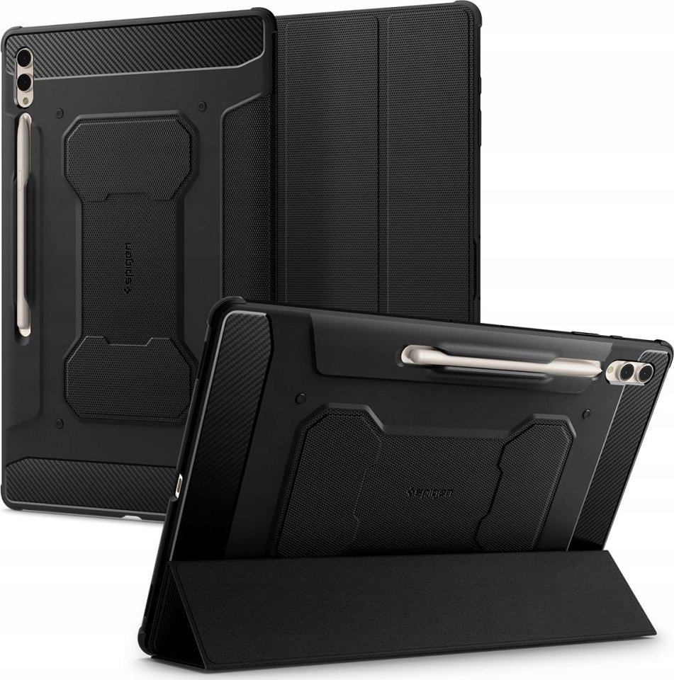 Pouzdro na tablet Spigen Spigen Rugged Armor Pro, černé - Samsung Galaxy Tab S9 Ultra/Tab S8 Ultra