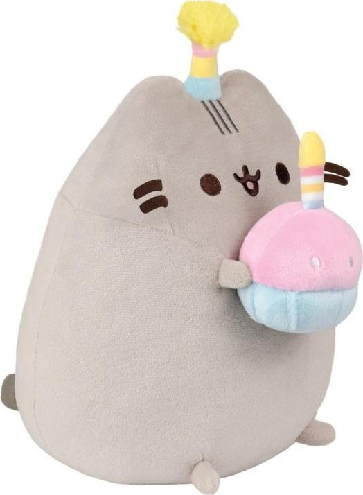 Pusheen Pusheen - Plyšový maskot v narozeninové čepici a dortu 24 cm
