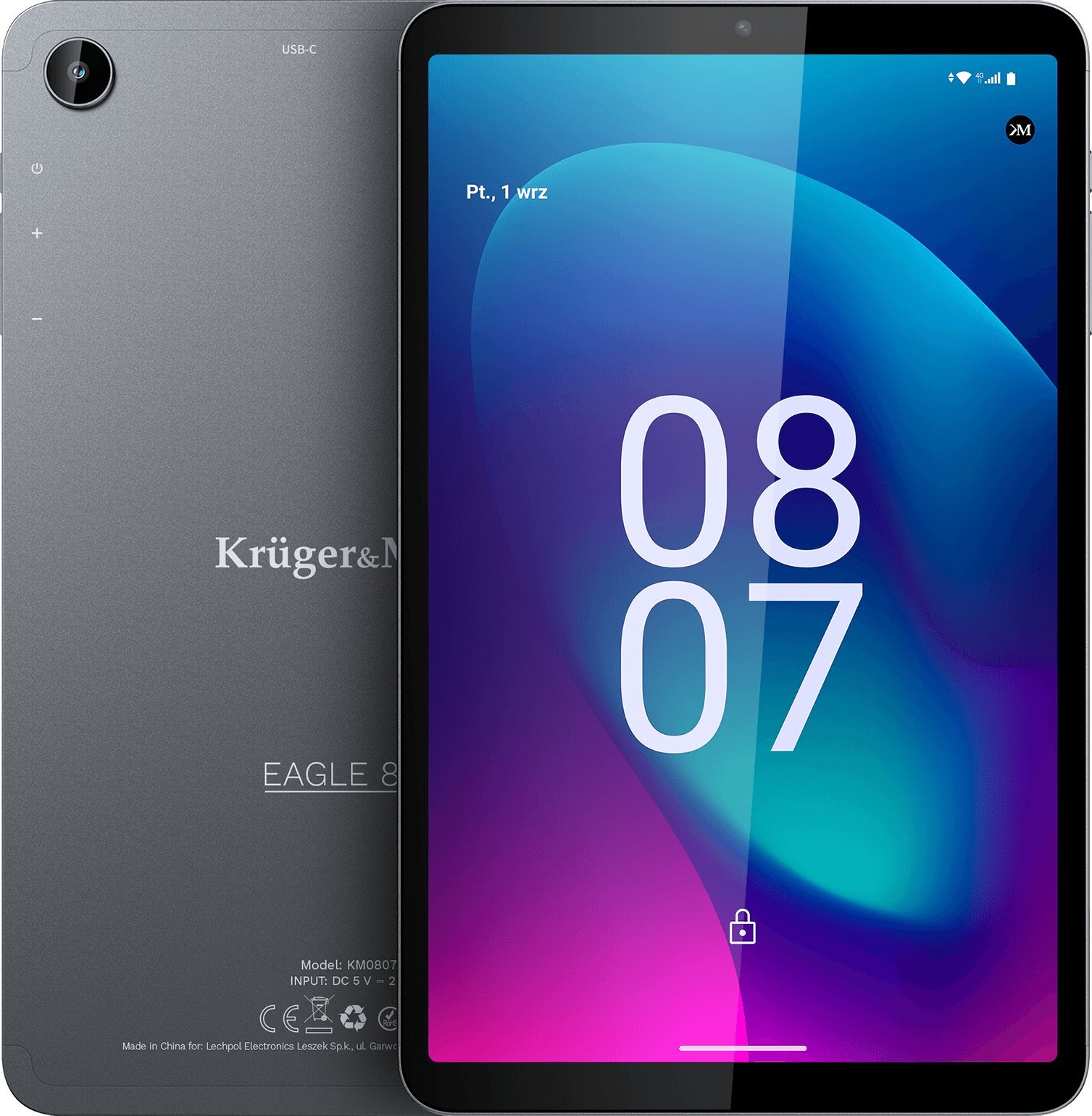 Krüger&Matz KM0807 tablet 4G LTE 64GB 21 3 cm (8 4 ) Cortex 4 GB  (802.11ac) Android 13 Black