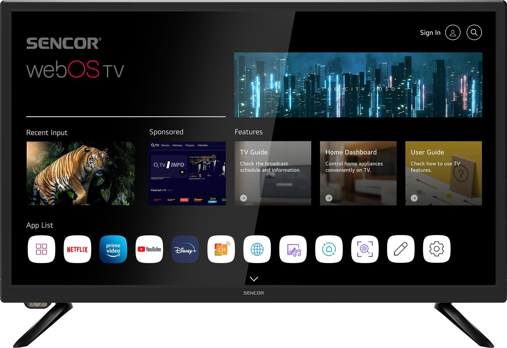Sencor SLE 24S801TCSB LED 24   HD Ready televize s WebOS