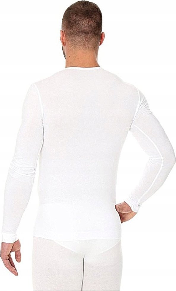 Brubeck LS01120A Pánske tričko s dlhým rukávom, biele XXL