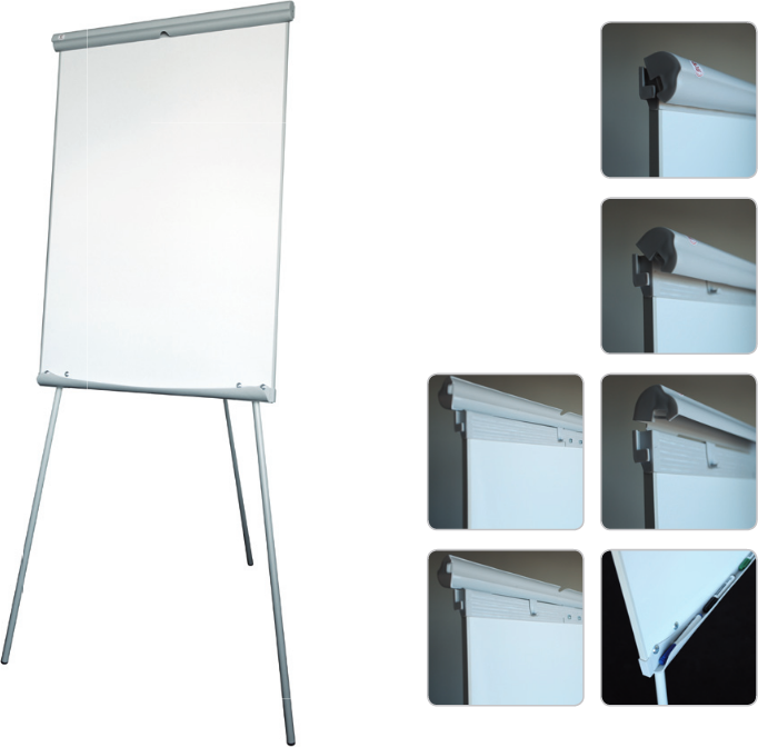 Flipchart 2x3 Flipchart ECO magnetické-suché mazání (TF01 Popiel)
