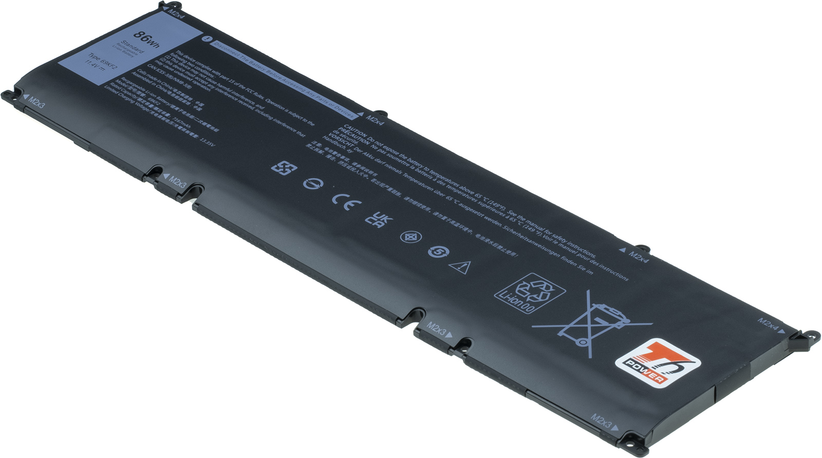 Baterie T6 Power Dell Precision 5550, 5560, XPS 9500, 9510,  G5 5515, 7200mAh, 86Wh, 6cell, Li-pol