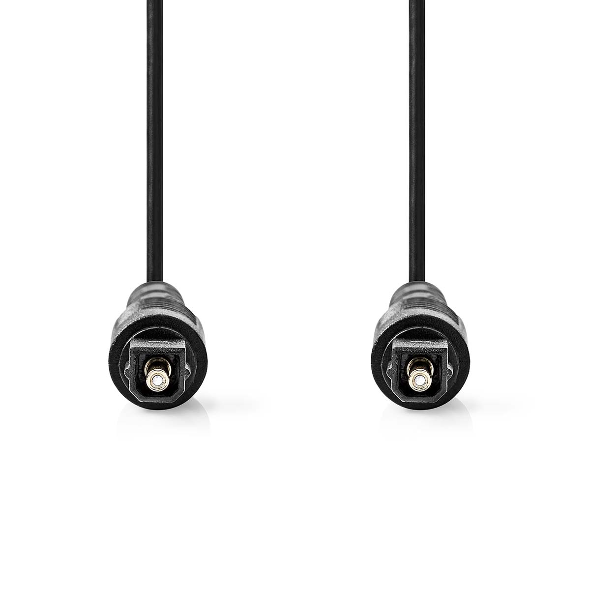 Optický audio kabel | TosLink Zástrčka | TosLink Zástrčka | 2.00 m | Kulatý | PVC | Černá | Label