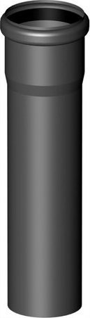 Almeva STARR Trubka s hrdlem 1m DN60 UV stabilní černá7630676800029