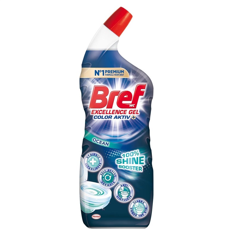 Čistič záchodové mísy BREF 10×EFFECT POWER GEL ARCTIC, 700 ml