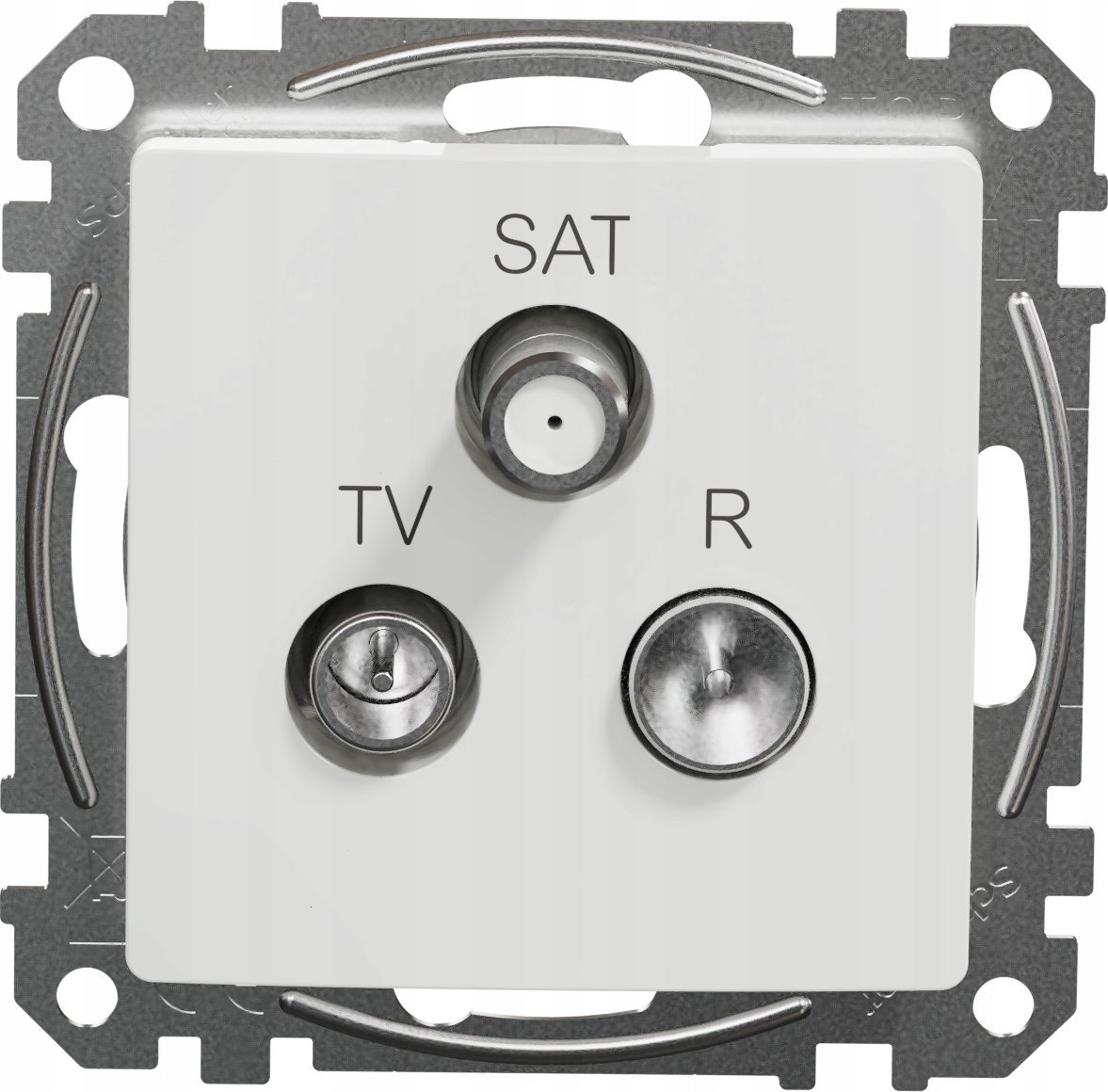 Schneider Electric Sedna Design, R/TV/SAT někdy SAT (4dB), bílá