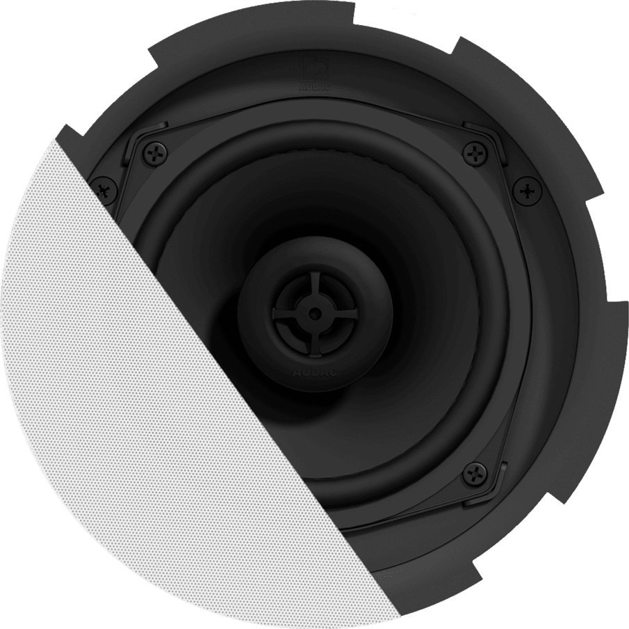 Audac Audac CIRA524/W QuickFit ™ 2-Way 5 1/4 Stropní reproduktor s grilovaným bílým verzí TwistFix ™ Grill, 8? A