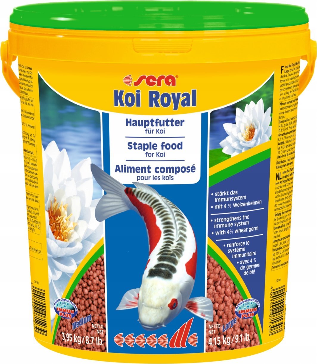 Sera Koi Royal Medium 21 l, granule - základní krmivo pro Koi