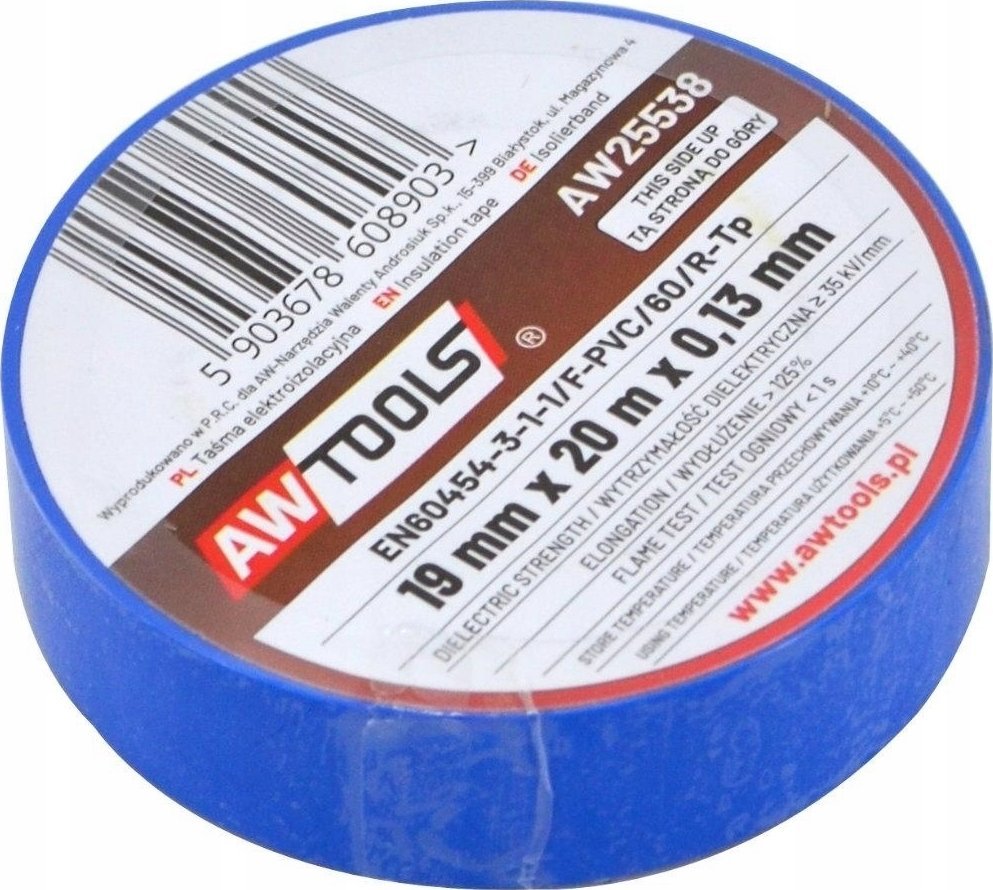 AWTools AWTOOLS IZOLAČNÁ PÁSKA 15mm x 20m MODRÁ