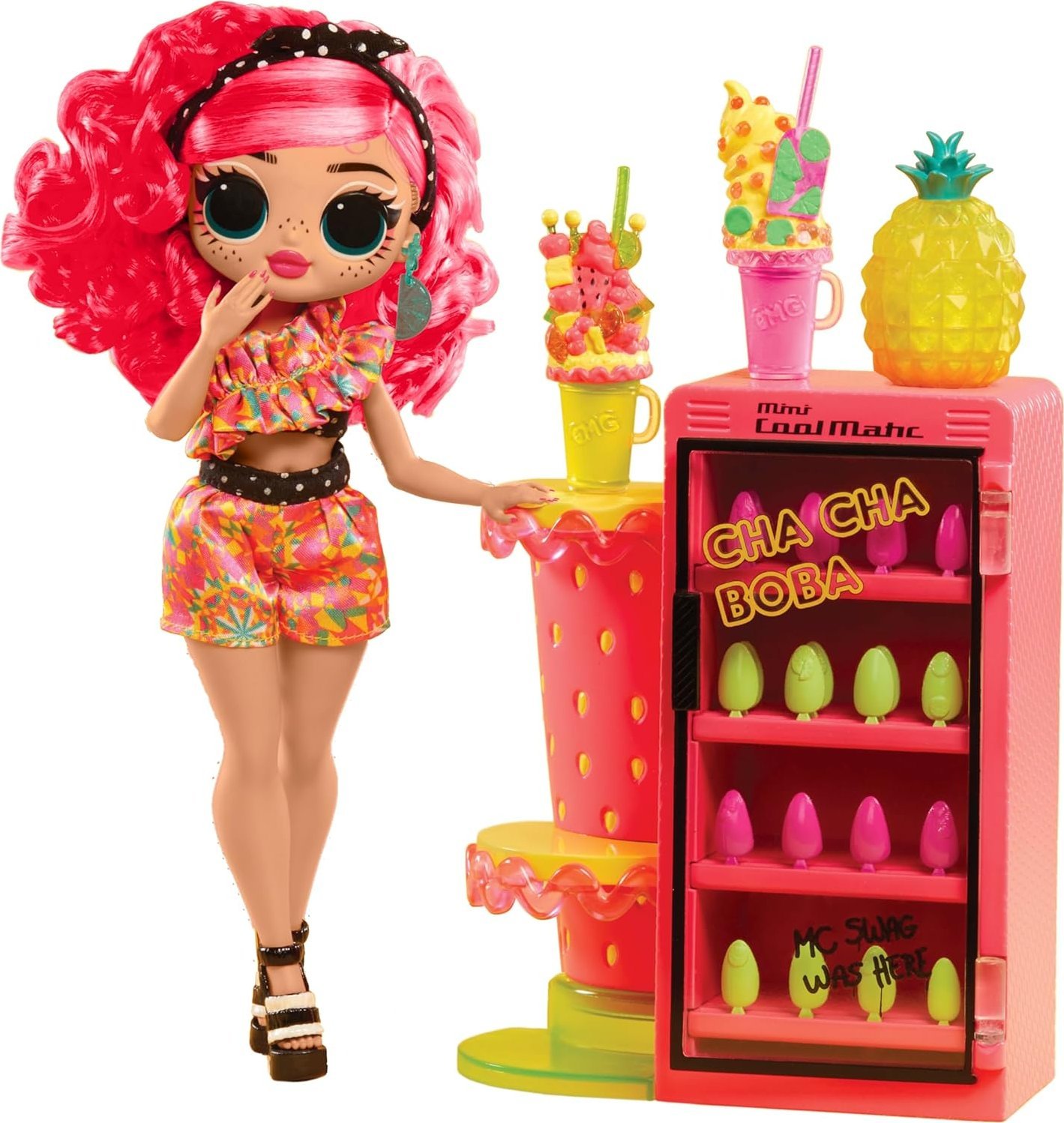 MGA Entertainment LOL Surprise OMG Sweet Nails - Pinky Pops Fruit Shop, panenka