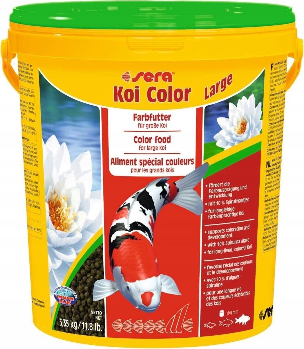 Sera Koi Color Large 21 l, granule - základní krmivo pro Koi