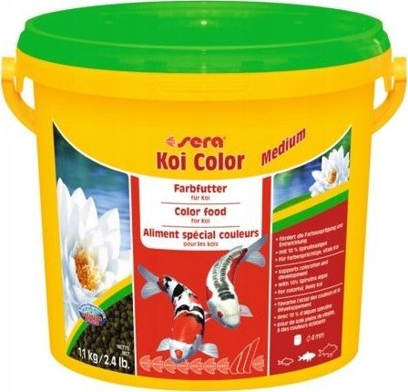 Sera Koi Color Medium 3.800 ml, granule - základné krmivo pre Koi