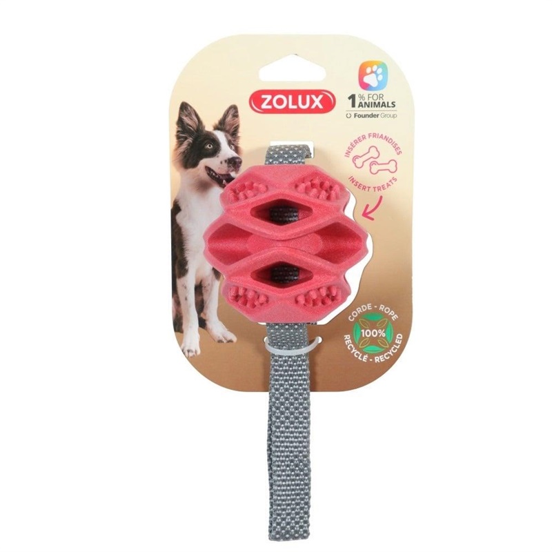 Hračka pro psa Zolux, 13 cm, červená