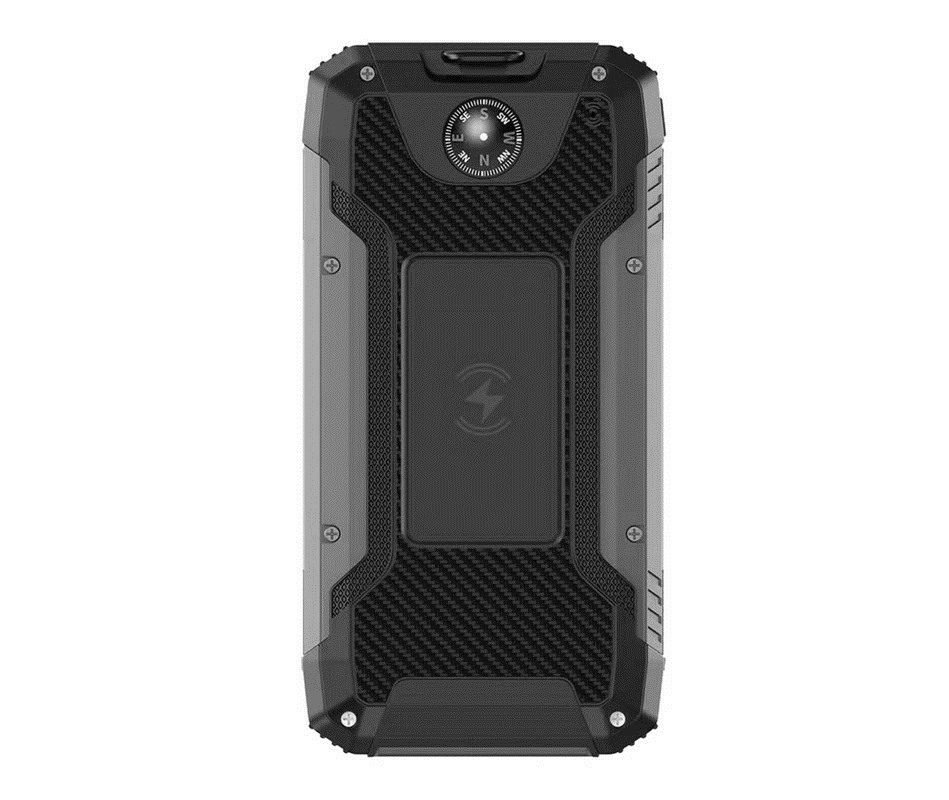 Nabíječka mobilních zařízení PowerNeed S20000Q Universal Black Lightning Solar USB Bezdrátové nabíjení Rychlé nabíjení venku
