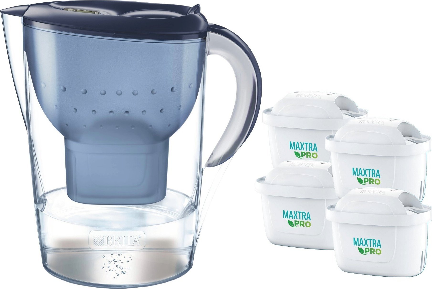 Brita Filtrační konvice Marella XL 3,5 l + 4 patrony Maxtra Pro Pure Performance modré