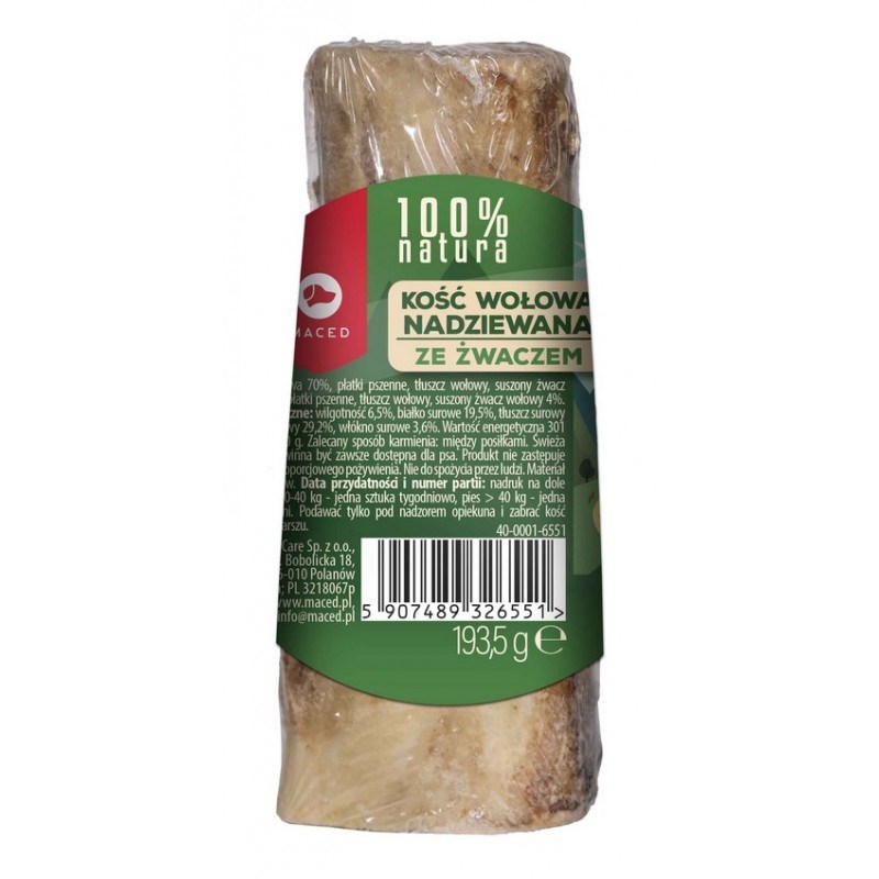 MACED Bone stuffed with beef rumen - chew for dog - 193 5g