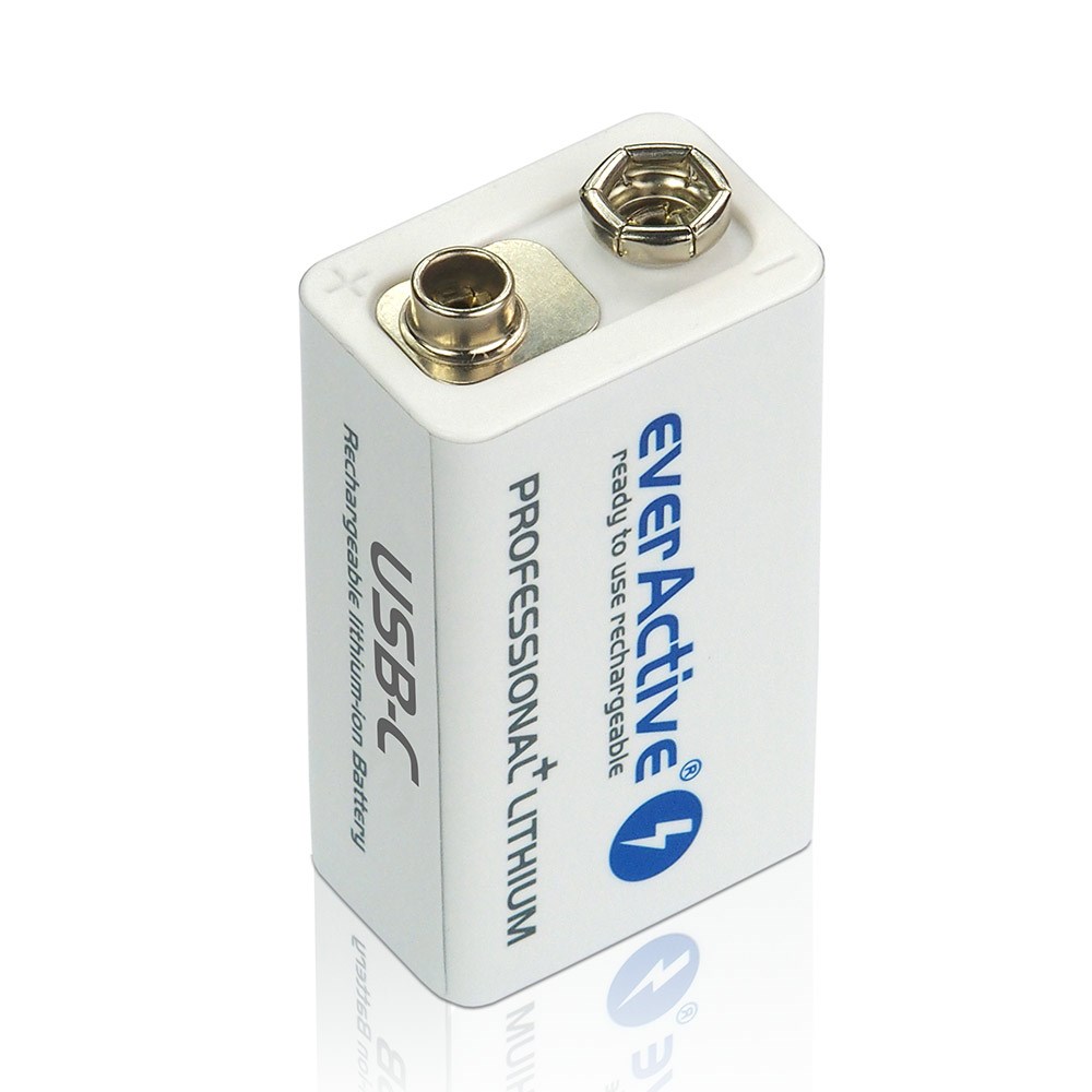 Baterie 6F22/9V Li-ion 550 mAh USB-C