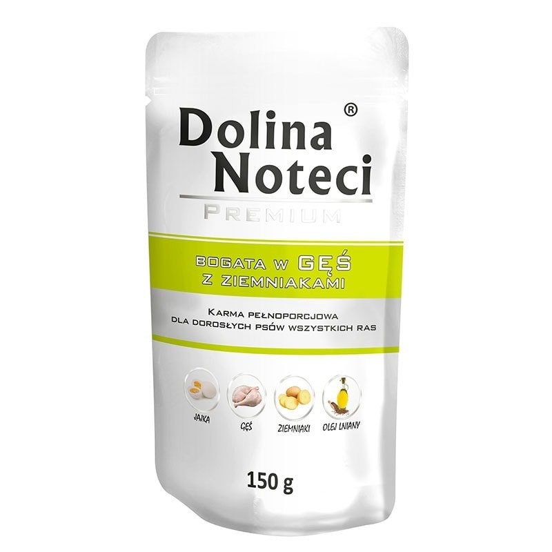 DOLINA NOTECI Premium Bohatá husa s bramborami - Mokré krmivo pro psy - 150 g