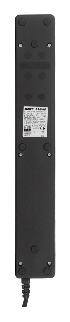 HSK DATA ALP-ACAR504WF---0N power extension 1.8 m 5 AC outlet(s) Indoor Black