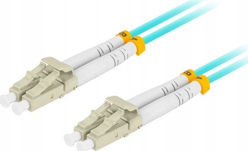 Lanberg Optický patchcord mm LC/UPC-LC/UPC duplex 3,0 mm OM3 50/125 0,5 m aqua
