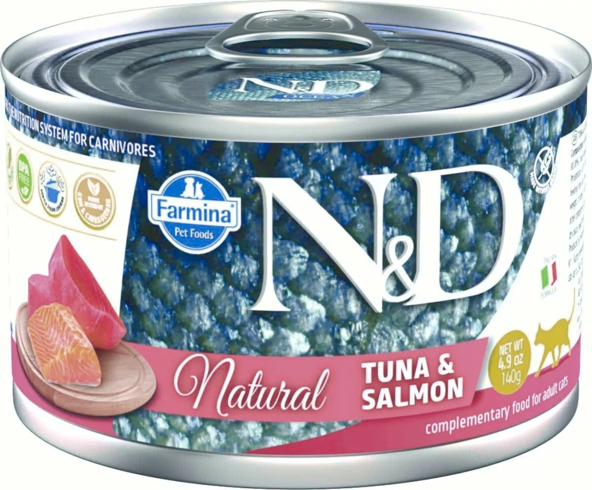 FARMINA N&D Cat Natural Tuna&Salmon - vlhké krmivo pro kočky - 140 g