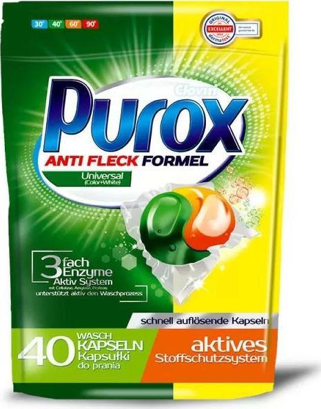 Clovin Purox - Duocaps prací gelové kapsle 40 ks x 18g Univerzální