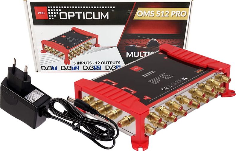 Opticum Multiswitch 5/12 Opticum OMS 512 PRO + napájecí zdroj