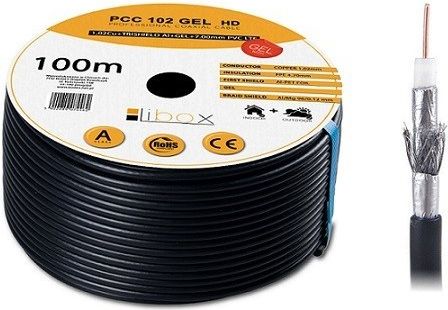 Libox kabel PCC102 koaxiální kabel gel, 100m (PCC102/100)