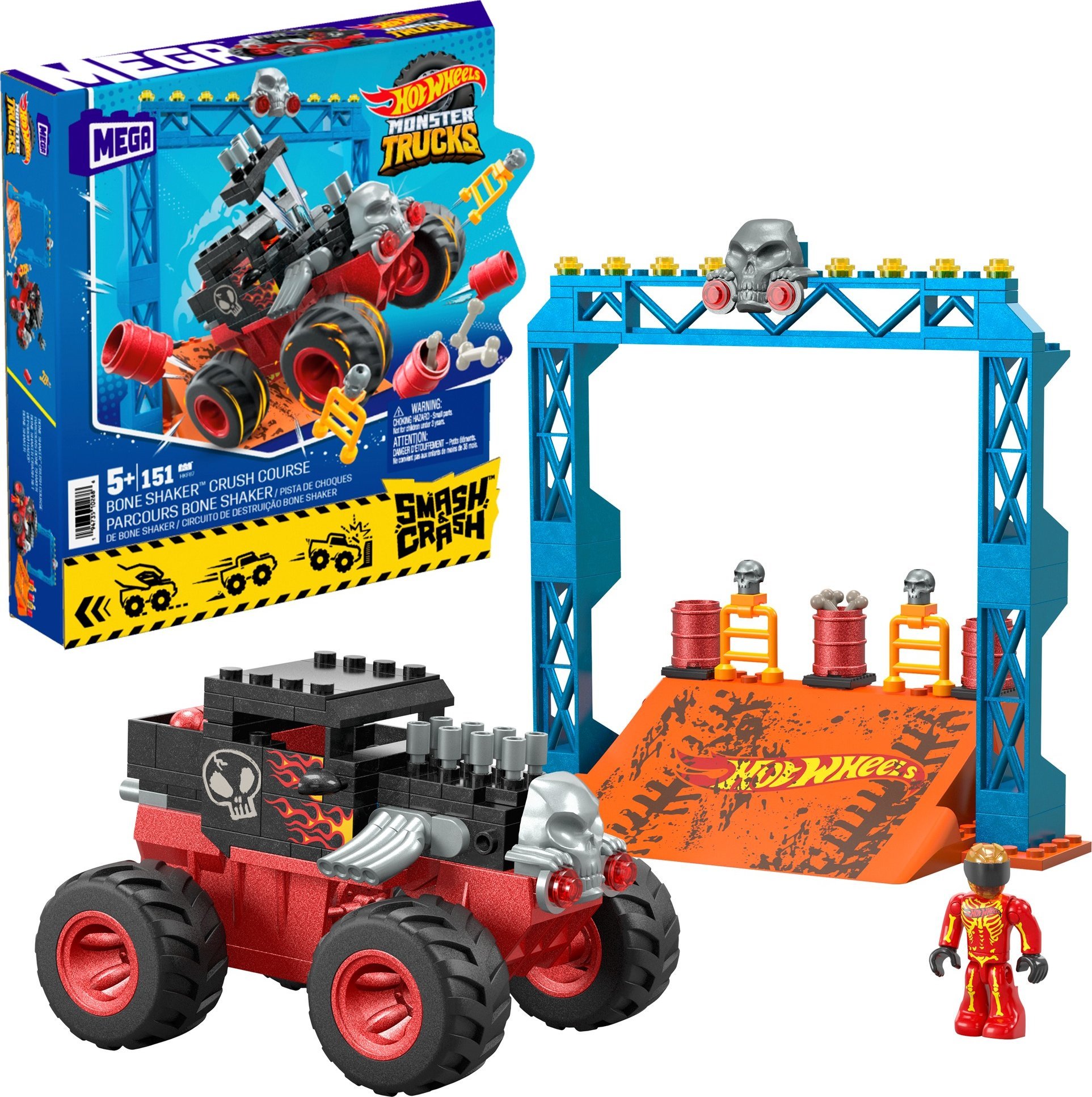 Monster Trucks Bone Shaker Crash Set, Spielfahrzeug