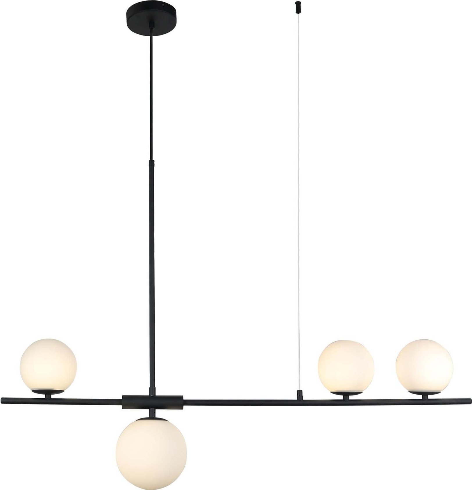 Azzardo Závěsná lampa Závěsná lampa Loft Sandra do jídelny černobílá