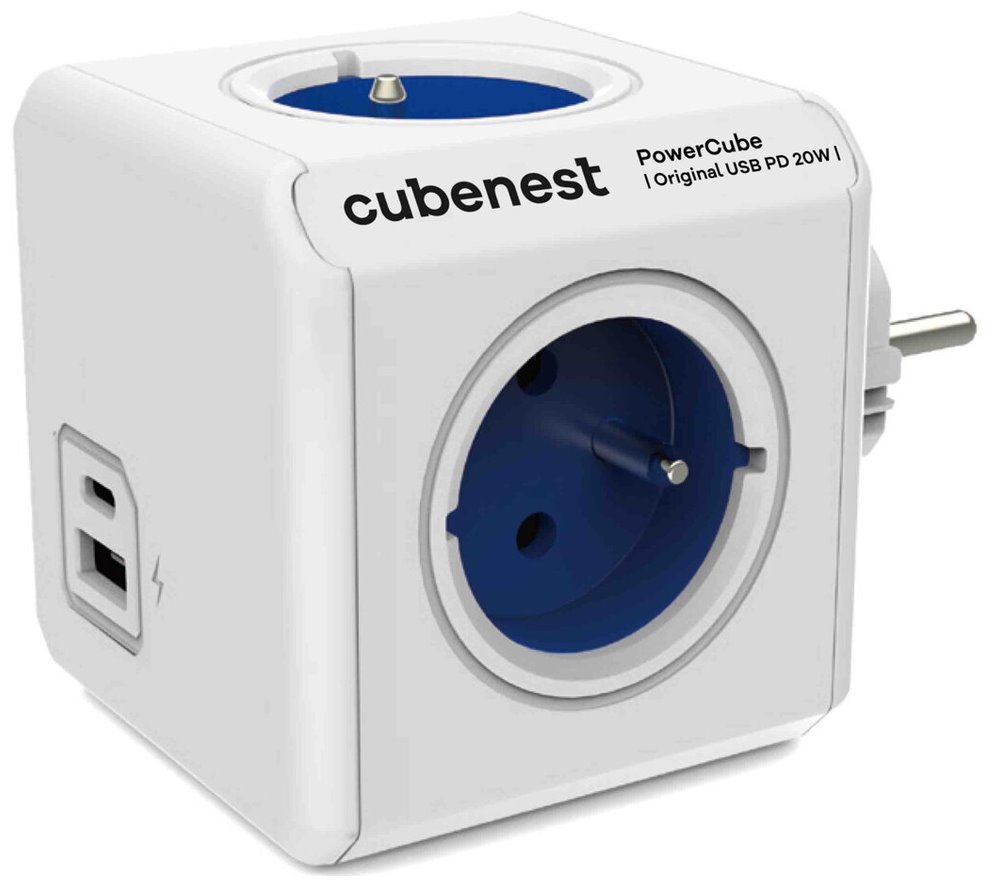 Zásuvka Cubenest PowerCube Original USB A+C PD 20 W Blue (1x USB-A, 1x USB-C)