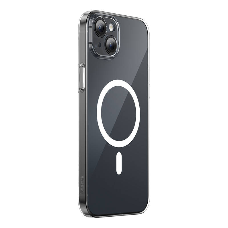 Puzdro na telefón Baseus Magnetic Crystal Clear pre iPhone 13 (priehľadné) s ochranným krytom displeja z tvrdeného skla a čistiacou sadou