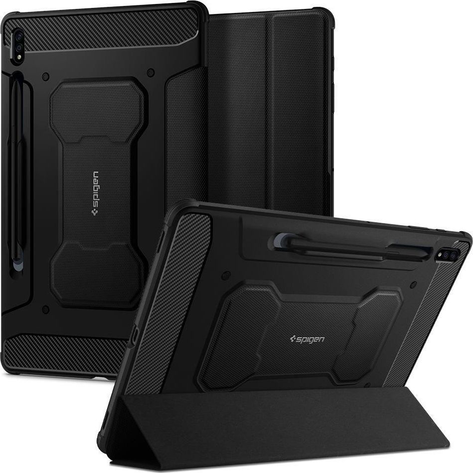 Spigen Pouzdro na tablet RUGGED ARMOR PRO POUZDRO PRO SAMSUNG GALAXY TAB S7+ PLUS 12.4 T970/T976 ČERNÉ