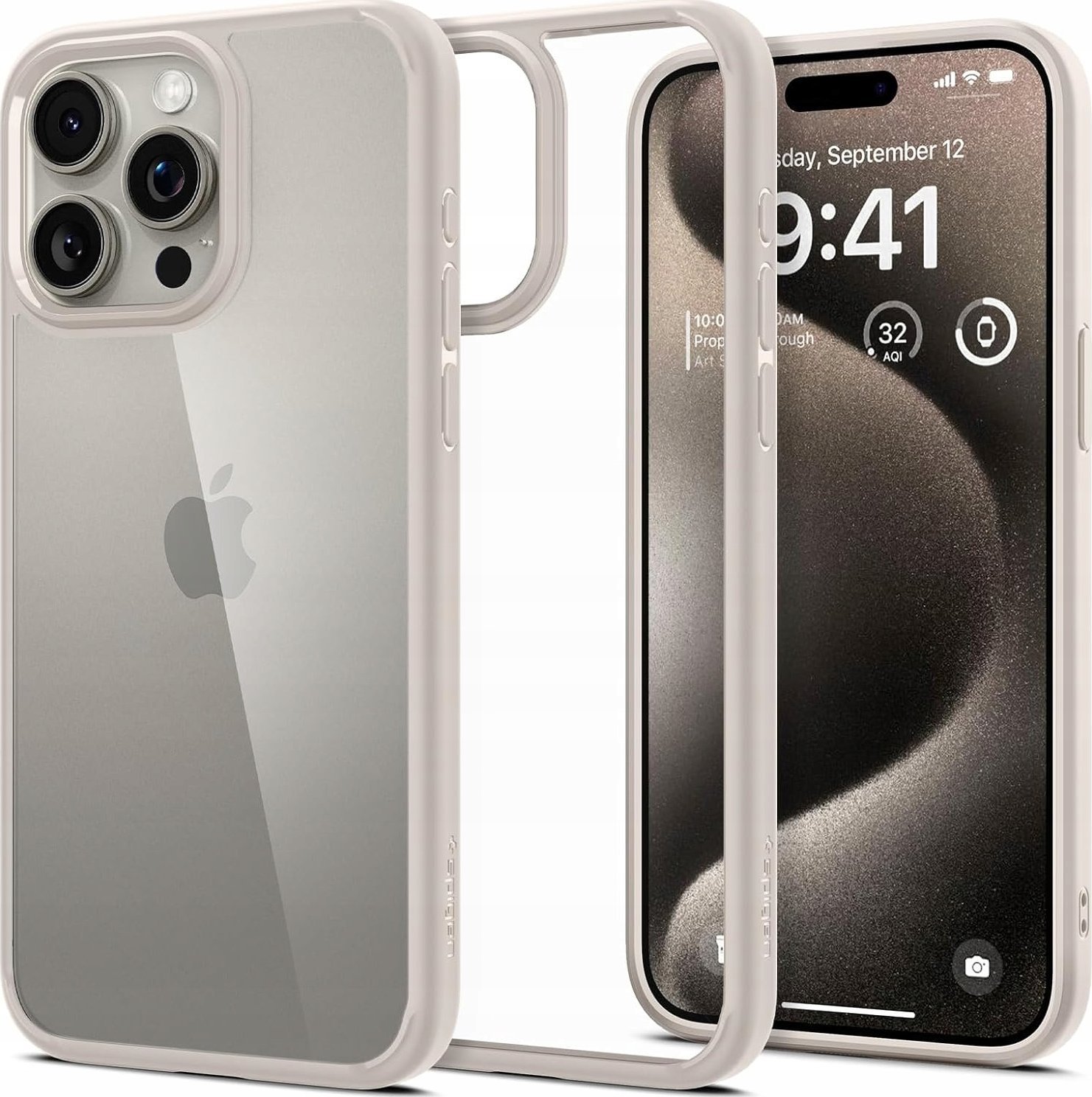 Spigen Pouzdro Ultra Hybrid pro iPhone 15 Pro, titanové