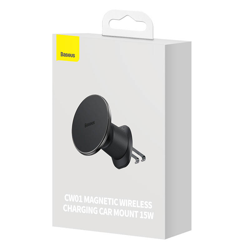 magnetický držiak telefónu do auta Baseus s bezdrôtovým nabíjaním CW01 (čierny)